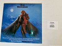Front cover of Jim Steinman vinyl record Bad for Good showing illustrated artwork and printed lyrics.