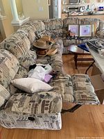 Left end of sectional reclined showing pattern and mechanism