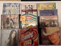 Front view of the 10 CD collection showing cover art for each album