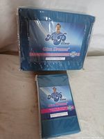 Original sealed package of My Pillow Giza Dream Queen size flat bed sheet in Lake Blue color.