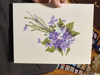 Photo of floral artwork on outer box of Bontell Deluxe garter hosiery