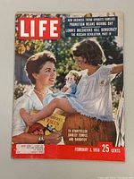 Front cover of LIFE magazine dated February 3, 1958 showing Shirley Temple and her daughter.