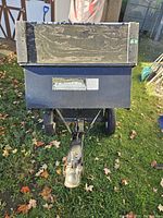 Front view showing steel tongue and 1-7/8" ball coupler