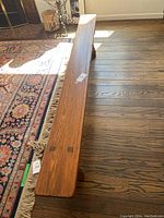 Overview of bench showing full length and two support legs