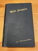 Cover of Wild Flowers by Jas Edmund Jones, black cover with gold embossed title and author name