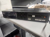 Full front and top view of the Technics SU-Z600 amplifier showing controls, power button, and overall condition.