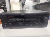 Front view of Yamaha RX-V870 stereo receiver showing all front controls and volume knob.