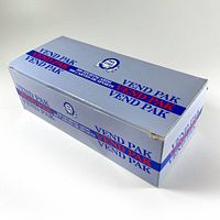 Closed white rectangular box labeled Vend Pak containing 300 hockey cards.