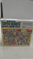 Front image of sealed Marvel Super Heroes Fantasy Jigsaw Puzzle box showing full front artwork and branding.