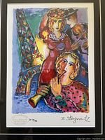 Front view of the framed print showing the full artwork with signature and numbering 31/50 in the lower margin along with an authorized edition stamp.