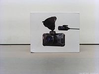 Box showing image of the Vantrue X4S Duo dash camera with front and rear camera modules.