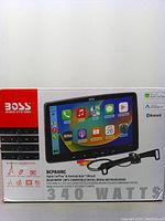 Front of boxed unit showing product image, branding and key features