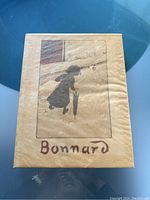 Front cover under protective tissue showing silhouette illustration and title ‘Bonnard’