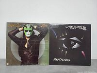 Two vinyl LP albums by The Steve Miller Band 'Fly Like an Eagle' and 'Abracadabra' side by side showing front covers.