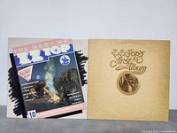 Two ZZ Top LP albums laid flat showing both front covers: 'ZZ Top's First Album' and 'The Best of ZZ Top'