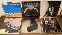 Six Boomtown Rats vinyl LP albums laid out showing front covers with original artwork and band photos.