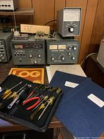Overview of Yaesu FTV-901R transverter, FC-901 antenna tuner, YP-150 dummyload-wattmeter, antenna, tool kit and manuals