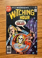 Front cover of The Witching Hour comic issue 72 showing title, date July, price 35 cents, and horror-themed illustration