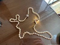 Full view of the laid-out necklace showing overall length and shape