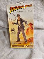 Front side of new in box Indiana Jones Action Figure from Adventure Series with the character pose and branding