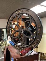 Front view of grinder with large wheel stamped ENTERPRISE MFG CO PHILADELPHIA U.S.A.