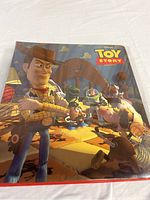 Binder front cover featuring Toy Story characters Woody, Buzz Lightyear, and others against a colorful background.