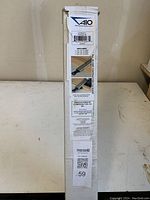 Photo of one Emerson woodworking clamp box showing packaging and product info label including model details and manufacturer.