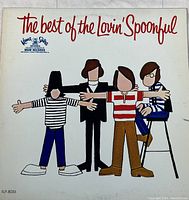 Front cover of the album shows cartoon drawings of four band members with the title in red text.