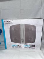 Closed original box of the HoMedics ShiatsuSelect Foot Massager showing front labeling and design.