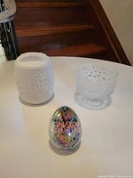 All three items displayed on a white surface showing size comparison and colors.