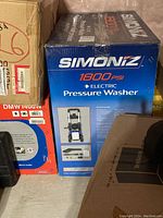 Boxed Simoniz 1800 PSI Electric Pressure Washer in original packaging