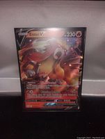 Front view of the Entei V full art holo foil Pokémon card showing detailed artwork, text, and foil shine.