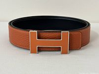 Belt shown with H-shaped buckle attached (buckle sold separately).