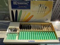 Original box with lid showing Tramontina Ipanema label and color swatches