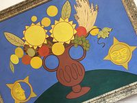 Full view of painting and frame