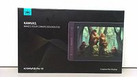 Box front showing 'Kamvas Pro 16' branding and artwork