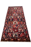 Top-down view of full rug showing brick-style grid pattern