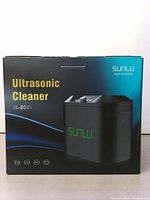 Box of the SUNLU Ultrasonic Cleaner showing product image and model SL-UC01.