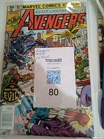 Front cover of the Avengers comic book issue #182 showing superhero characters in action with price of 35 cents and Marvel Comics Group header.