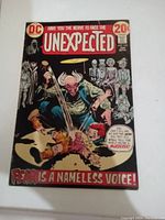 Full front cover of The Unexpected #143 comic book showing title, price, and illustrated characters.