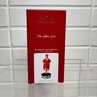 Original box of Hallmark The Golden Girls Blanche Devereaux talking ornament.