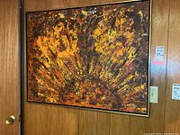 Frontal view of painting in frame