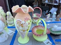 Overall shot showing vase and front basket