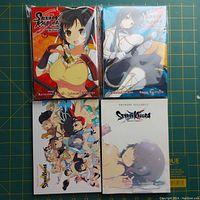 Four manga volumes from the Sengoku Basara series, front covers visible with colorful character artwork.