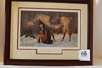 Front view of the framed and matted print including frame and mat