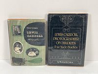 Front covers of two hardcover photography books about Lewis Carroll's photographic work, including dust jackets.