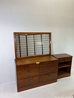 Full set: dresser with mirror on top and nightstand at right