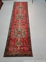 Full view of runner on floor showing overall pattern