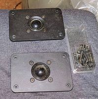 Two ADS Braun tweeters mounted on rectangular black plates with dome-shaped diaphragms.