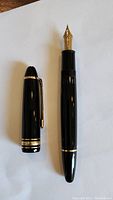 Overall view of Montblanc Meisterstück 146 fountain pen with cap removed